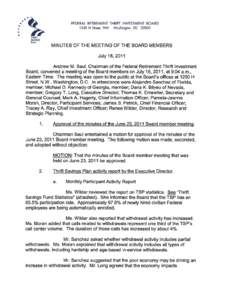 Minutes of the Meeting of the Board Members