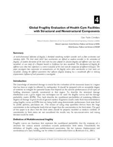 Global Fragility Evaluation of Health Care Facilities with Structural and Nonstructural Components[removed])