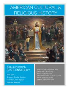 AMERICAN CULTURAL & RELIGIOUS HISTORY SAM HOUSTON STATE UNIVERSITY HIST 5378