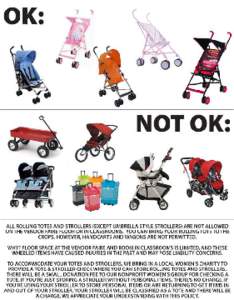 Tote and Stroller Policy Sign
