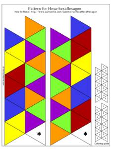 Hexa-hexaflexagon project pattern - colored