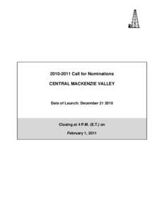 [removed]Call for Nominations - Central Mackenzie Valley