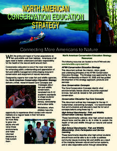 north american conservation education Strategy Connecting More Americans to Nature