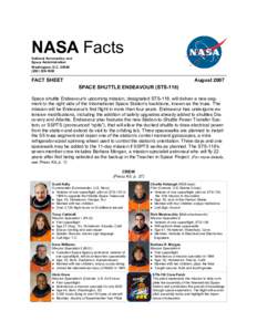 NASA Facts National Aeronautics and Space Administration Washington, D.C[removed]-1600