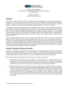 The Annual Statement Instructions for the Property Casualty Actuarial Opinion have been significantly revised for year-end 2004