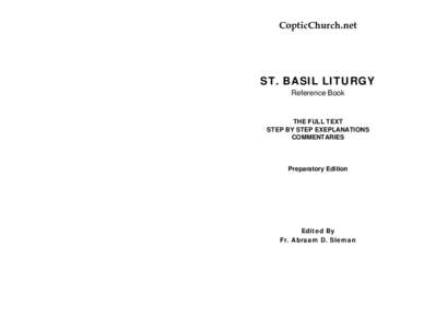 Microsoft Word - The Coptic Liturgy Of St. Basil.doc