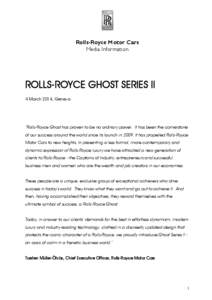 Rolls-Royce Motor Cars Media Information