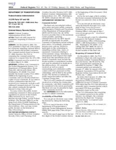 3810  Federal Register / Vol. 67, No[removed]Friday, January 25, [removed]Rules and Regulations DEPARTMENT OF TRANSPORTATION Federal Aviation Administration