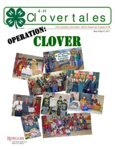 4-H  Clovertales A bi-monthly newsletter about Somerset County 4-H March/April 2013