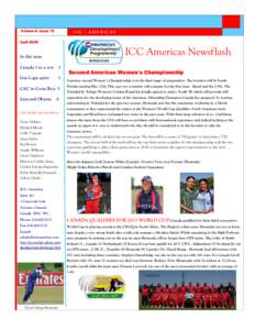 Volume 6, Issue 74  ICC - AMERICAS April 2009