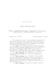 117 T.C. No. 24  UNITED STATES TAX COURT SAMUEL T. SEAWRIGHT AND CAROL A. SEAWRIGHT, Petitioners v. COMMISSIONER OF INTERNAL REVENUE, Respondent