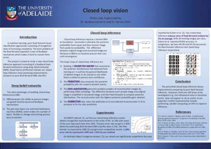 Closed loop vision Zhibin Liao, Supervised by Dr. Gustavo Carneiro and Dr. Tat-Jun Chin Closed loop inference Introduction