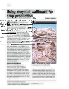 A3782  Using recycled wallboard for crop production  Richard P. Wolkowski