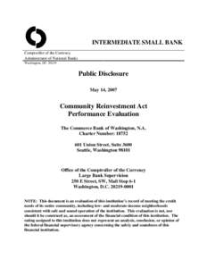 Community Reinvestment Act / Community development / United States housing bubble / Financial economics / Fannie Mae / OneCalifornia Bank / Umpqua Holdings Corporation / Mortgage industry of the United States / Politics of the United States / Economy of the United States
