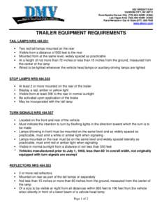 Nevada Trailer Equipment Requirements