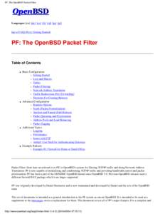 PF: The OpenBSD Packet Filter