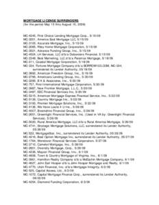 MC-4245, First Choice Lending Mortgage Corp