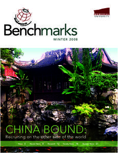 Benchmarks WINTER 2008 CHINA BOUND: Recruiting on the other side of the world News