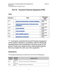 Government of Newfoundland and Labrador[removed]Part VII Service NL Occupational Health and Safety Division