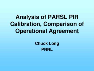 Statistical classification / Outlier / Pacific Northwest National Laboratory / Statistics / Regression analysis / Calibration