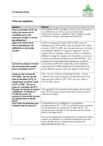 Pro Senectute Suisse  Foire aux questions Question Dans le calculateur de PC, les veufs et les veuves sont-ils