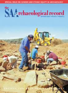 SPECIAL ISSUE ON GENDER AND ETHNIC EQUITY IN ARCHAEOLOGY  the SAA