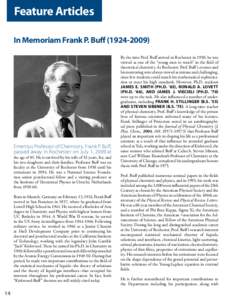 Feature Articles In Memoriam Frank P. Buff[removed])