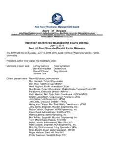 Red River Watershed Management Board Board of  Managers