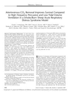 ORIGINAL ARTICLES  Arteriovenous CO2 Removal Improves Survival Compared