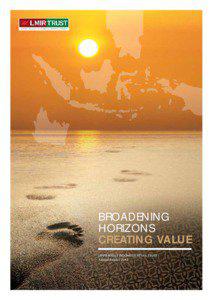 BROADENING HORIZONS CREATING VALUE