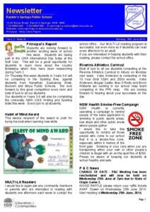 Term 2 Week 8  Monday 16th, June, 2014 Newsletter Rankin’s Springs Public School