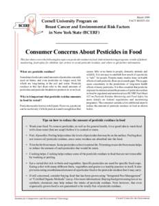 March 1999 FACT SHEET #24 Cornell University Program on Breast Cancer and Environmental Risk Factors in New York State (BCERF)