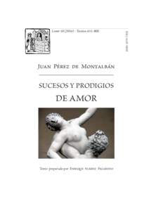 Juan Pérez de Montalbán  SUCESOS Y PRODIGIOS DE AMOR