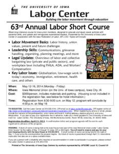 in cooperation with the Iowa Federation of Labor, AFL-CIO presents a conference for union members