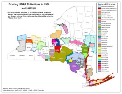 Existing LIDAR Collections in NYS  Existing LIDAR Coverage HudsonHoosicDeerfield2012  as of[removed]