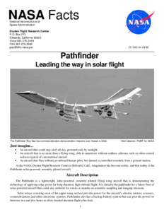 Solar-powered aircraft / Photovoltaics / Unmanned aerial vehicles / NASA Pathfinder / NASA ERAST Program / AeroVironment / Pathfinder / Solar vehicle / SunPower / Aircraft / Aviation / Energy