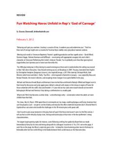 REVIEW  Fun Watching Havoc Unfold in Rep’s ‘God of Carnage’   By: Evans Donnell, ArtNowNashville.com