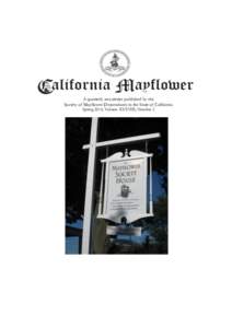 CALIFORNIA MAYFLOWER  1 VOLUME XXXVII, No. 3