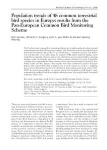 Revista Catalana d’Ornitologia 24:4-14, 2008  Population trends of 48 common terrestrial bird species in Europe: results from the Pan-European Common Bird Monitoring Scheme