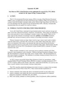 Guam Waterworks Authority Fact Sheet Agana[removed]