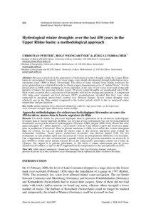 966  Hydrological Sciences–Journal–des Sciences Hydrologiques, 51(5) October 2006
