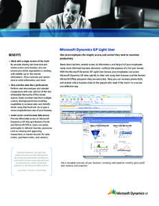 Microsoft Dynamics GP / Business intelligence / Microsoft SharePoint / Microsoft Dynamics / Microsoft / Microsoft Dynamics CRM / SharePoint Dashboard / Software / Business / Accounting software