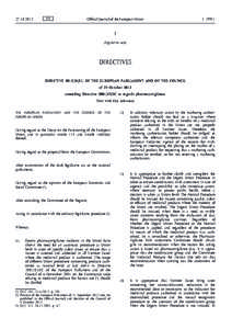 Directive[removed]EU of the European Parliament and of the Council of 25 October 2012 amending Directive[removed]EC as regards pharmacovigilanceText with EEA relevance