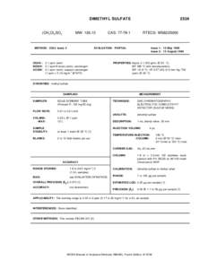 DIMETHYL SULFATE  (CH3O)2SO2 MW: 126.13