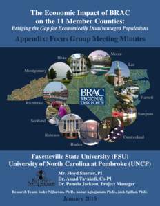 THE ECONOMIC IMPACT OF BRAC ON THE 11 MEMBER COUNTIES Bridging the Gap for Economically Disadvantaged Populations Appendix: Focus Group Meeting Minutes The Economic Impact of BRAC on the 11 Member Counties: