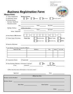 Office Of Sandoval County Clerk P O BoxIdalia Rd. Bldg. D Bernalillo, NMBusiness Registration Form