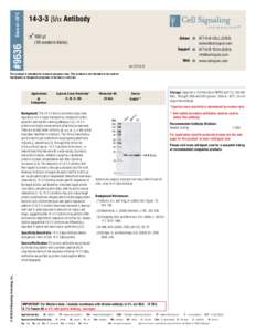 Store at –20°C[removed] β/α Antibody #9636