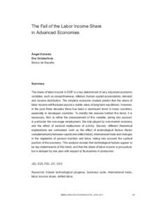 The Fall of the Labor Income Share in Advanced Economies Ángel Estrada Eva Valdeolivas Banco de España