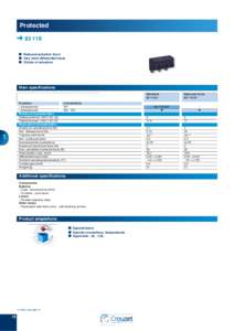 Protected  ➜ 83 118 ■ Reduced actuation force ■ Very short differential travel ■ Choice of actuators