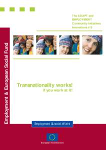 Employment & European Social Fund  The ADAPT and EMPLOYMENT Community Initiatives Innovations n°8